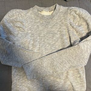 Ulla Johnson Gray Puff Sleeve Sweatshirt EUC